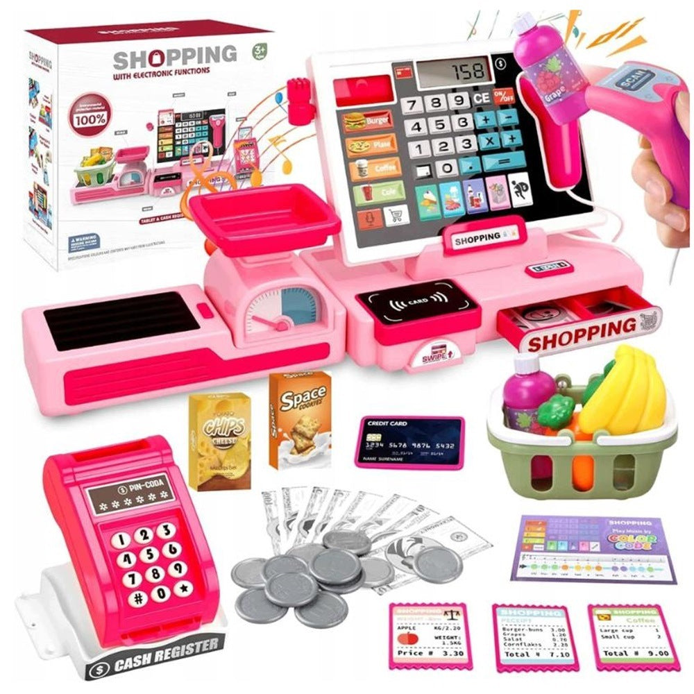 INTERACTIVE CASH REGISTER SHOP FOR CHILDREN TERMINAL POS PINK Packaging status original