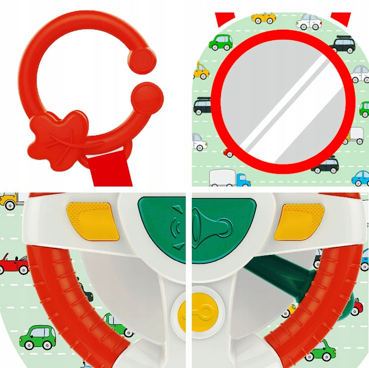 INTERACTIVE CHILD STEERING WHEEL FOR A CAR SITTING IN A CAR SEAT Packaging status original