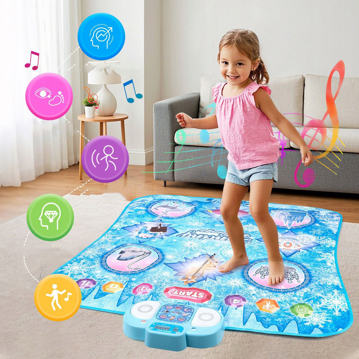 INTERACTIVE DANCE MAT 8 KEYS SNOW ICE THEME GIFT FOR BABY Manufacturer code 007161