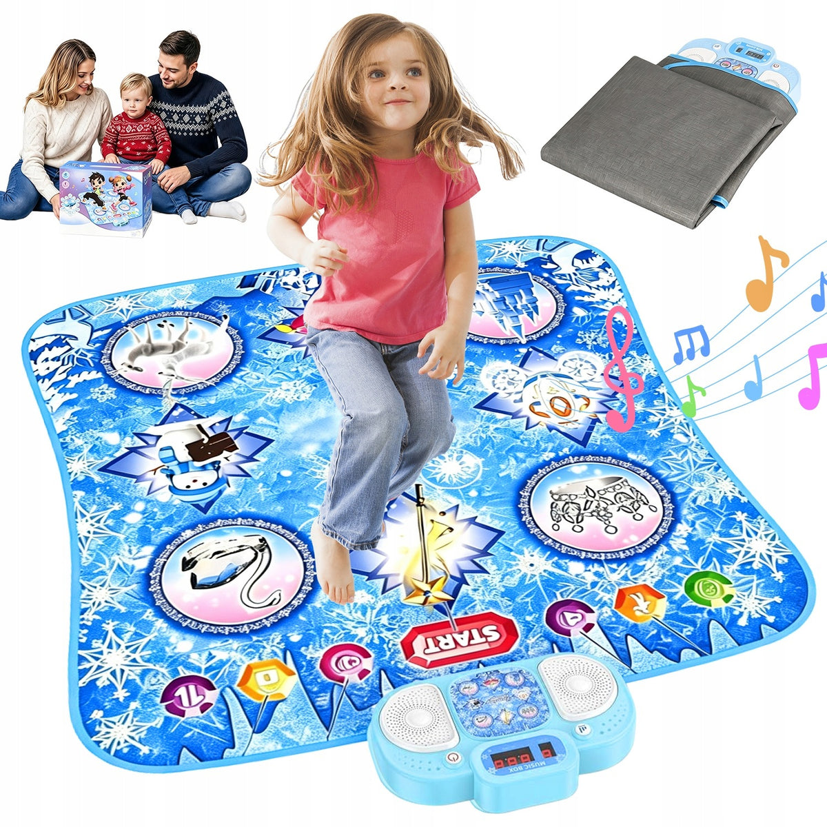 INTERACTIVE DANCE MAT 8 KEYS SNOW ICE THEME GIFT FOR BABY