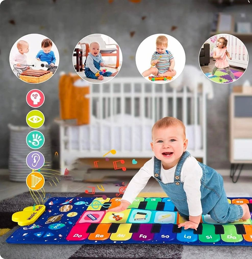 INTERACTIVE DANCE PIANO MAT EDUCATIONAL PLAYING SENSORY MUSIC Kid's age 3＋ months