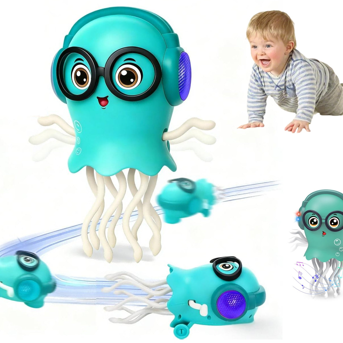 INTERACTIVE DANCING OCTOPUS TOY FOR KIDS GLOWING squid MOVABLE