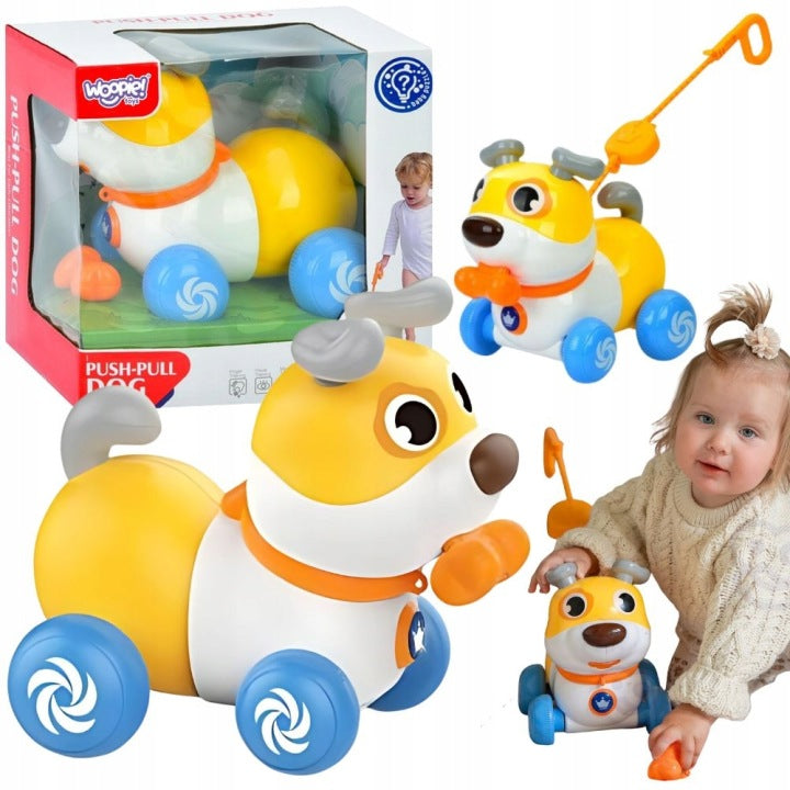 INTERACTIVE DOG ON WHEELS PULLING PUSHING FOR A WALK BARKS LEASH