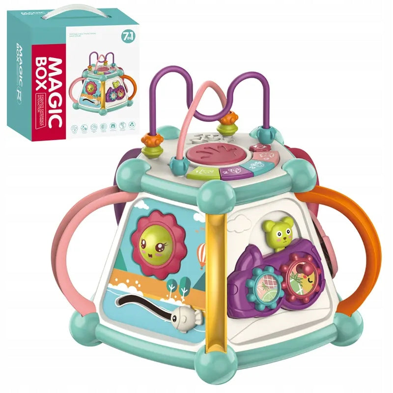 INTERACTIVE EDUCATIONAL BOX 7IN1 MULTI CUBE SORTER MUSIC LED ABACUS Packaging status original