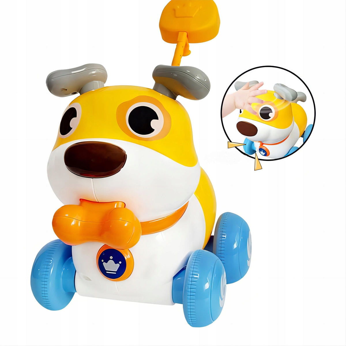 INTERACTIVE EDUCATIONAL DOG ON A PUPPY LEASH ON PULL WHEELS EAN (GTIN) 5901741465859