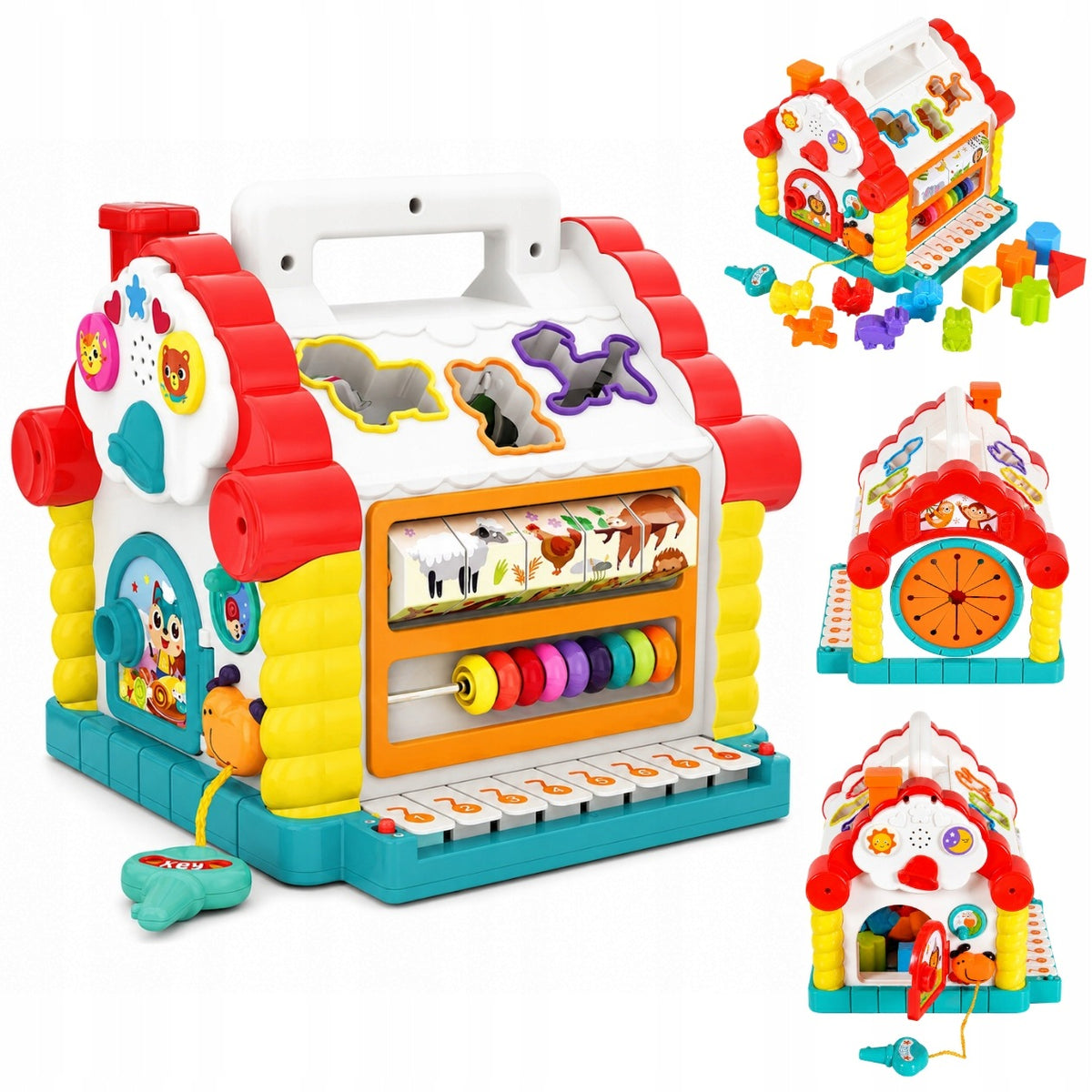 INTERACTIVE EDUCATIONAL HOUSE PIANO SORTER BLOCKS ABACUS HALL