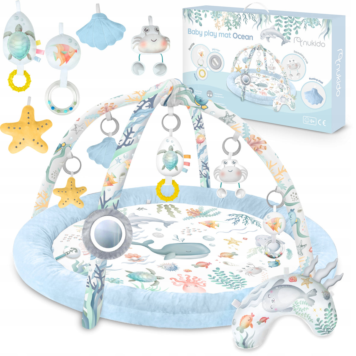 INTERACTIVE EDUCATIONAL MAT FOR BABIES COCOON PLAYPEN NEST NUKIDO