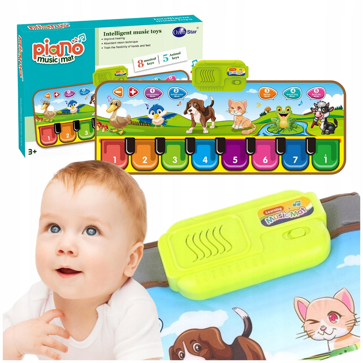 INTERACTIVE EDUCATIONAL MAT GAME ANIMAL SOUNDS SENSORY KEYS