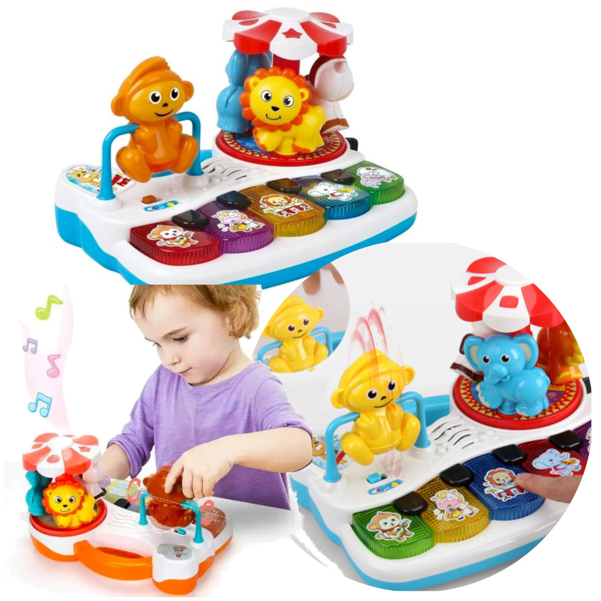 INTERACTIVE EDUCATIONAL PIANO FOR KIDS MULTIFUNCTIONAL FUNNY ANIMALS