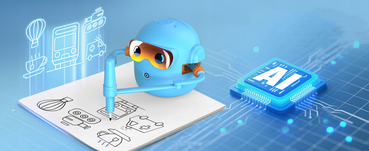 INTERACTIVE EDUCATIONAL ROBOT FOR DRAWING AND LEARNING ENGLISH WITH CARDS Brand no brand
