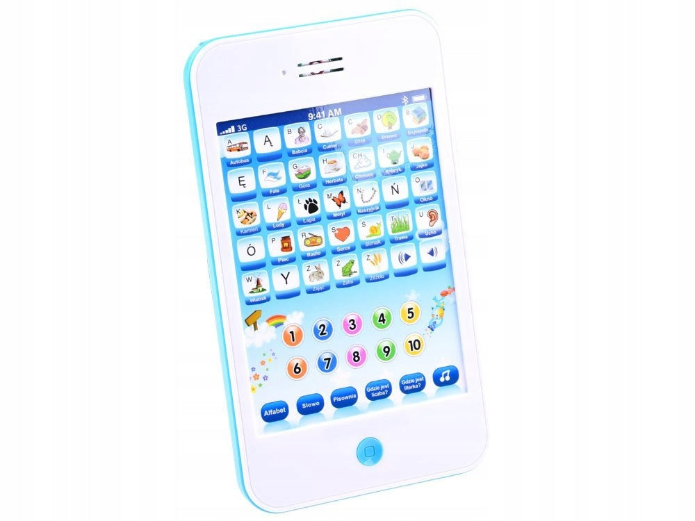 INTERACTIVE EDUCATIONAL TABLET FOR CHILDREN Polish BLUE LARGE EDUCATIONAL Packaging status original