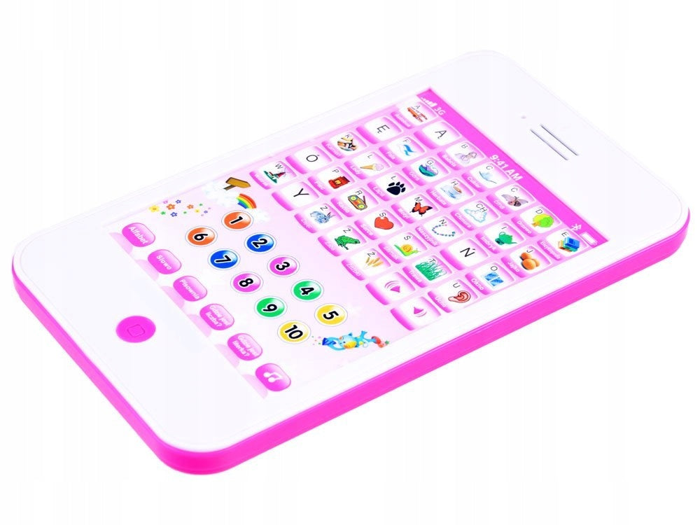 INTERACTIVE EDUCATIONAL TABLET FOR CHILDREN Polish PINK LARGE EDUCATIONAL Brand For Fun