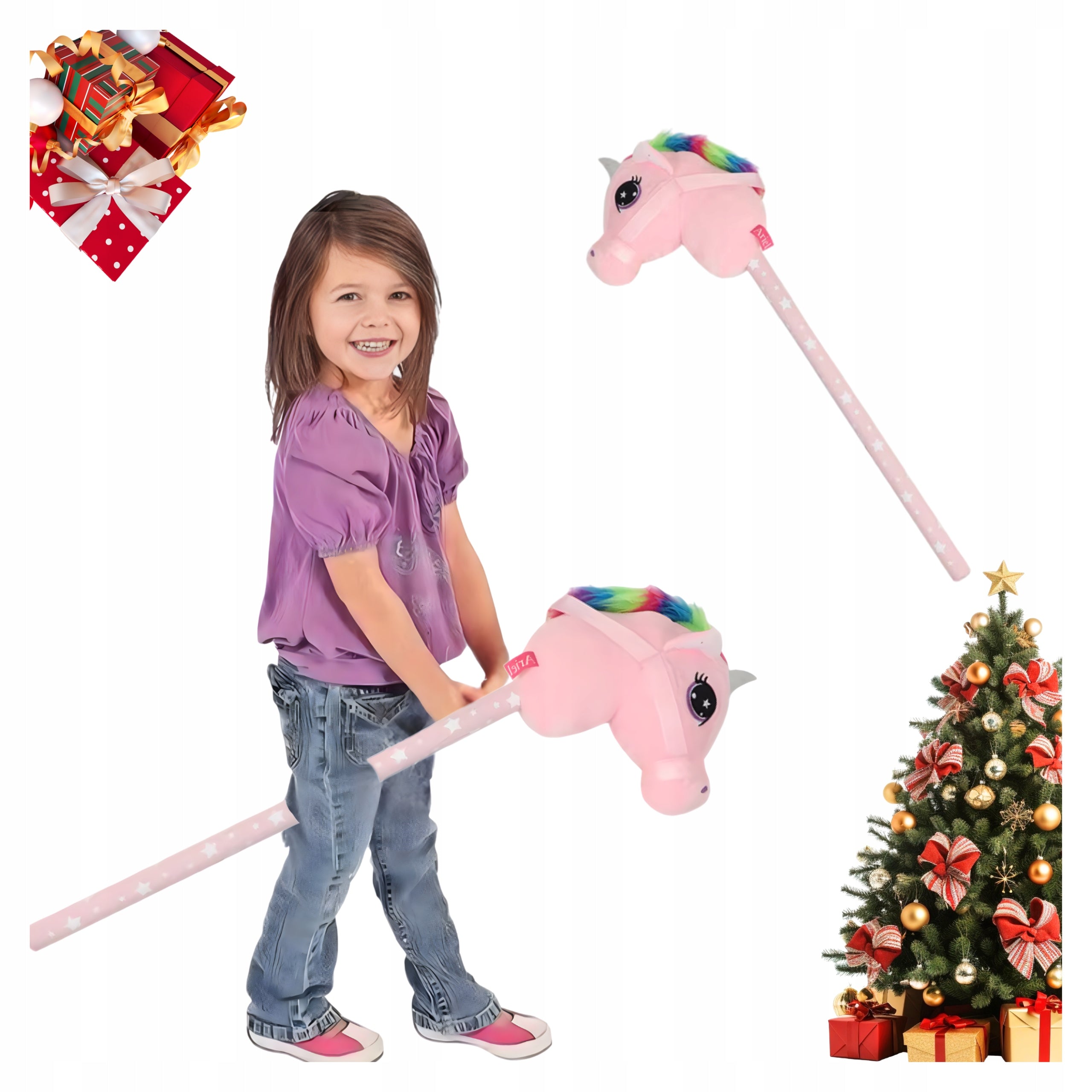 INTERACTIVE HORSE ON STICK TOY HORSE HEAD HOBBY HORSE SOUND Manufacturer code M-HORSE4-P