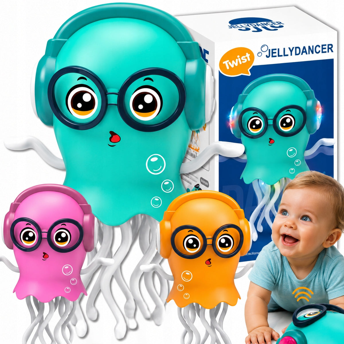 INTERACTIVE JELLYFISH DANCING TOY FOR KIDS GLOWING WITH MUSIC LIGHTS