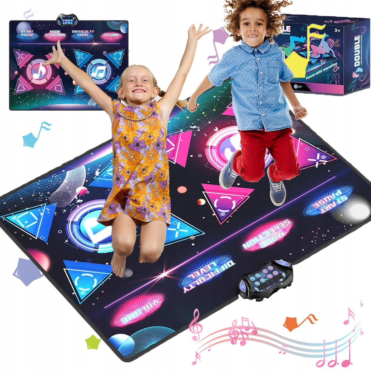 INTERACTIVE LARGE MUSIC MAT GAME BLUETOOTH DANCE MAT 120*89CM