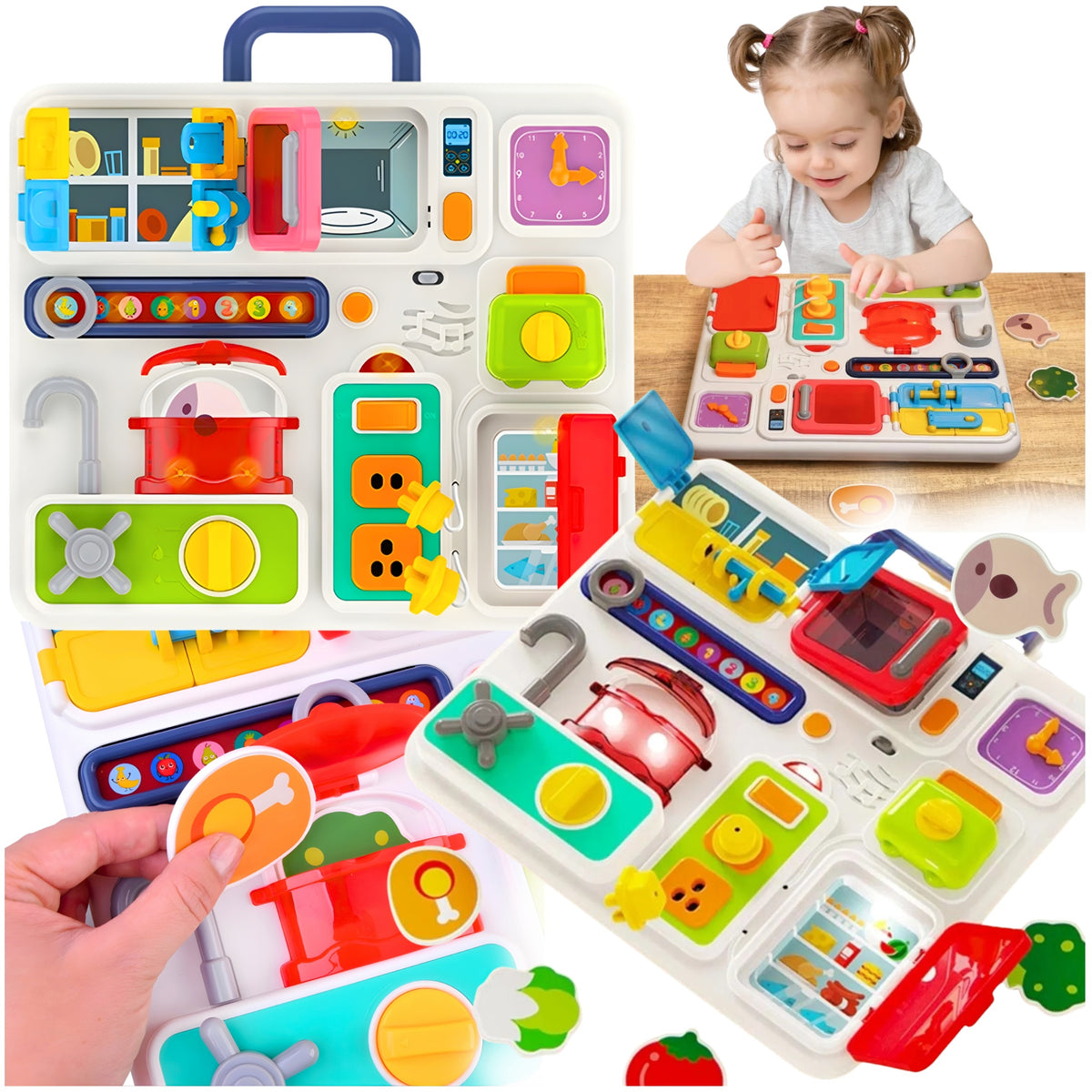 INTERACTIVE LITTLE EXPLORER MANIPULATION BOARD FOR CHILDREN SENSORY