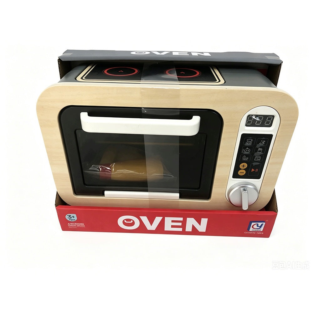 INTERACTIVE MICROWAVE WITH WOODEN ELEMENTS SOUND LIGHT SMALL AGD Packaging status original