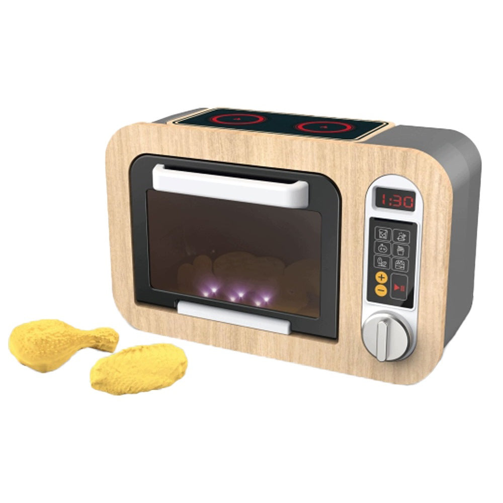 INTERACTIVE MICROWAVE WITH WOODEN ELEMENTS SOUND LIGHT SMALL AGD