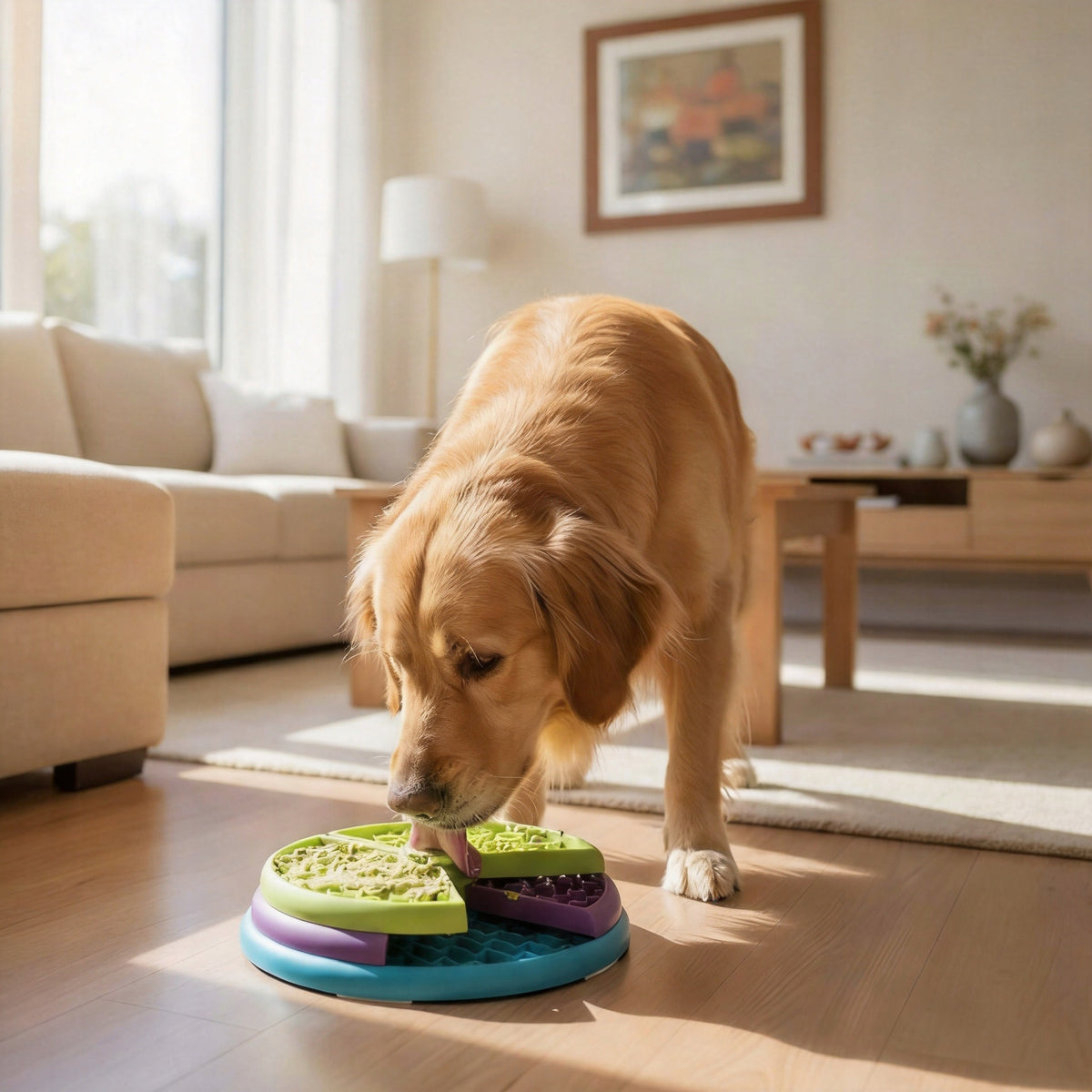 INTERACTIVE PET BOWL WITH 3 LAYERS TO SLOW DOWN FOOD Packaging status original