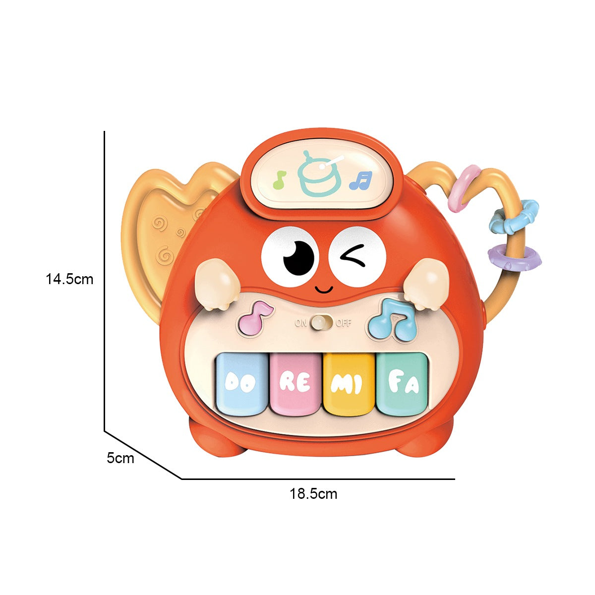 INTERACTIVE PIANO ORGAN CRAB LIGHT SOUND GLOWING KEYS Kid's age 6＋ months