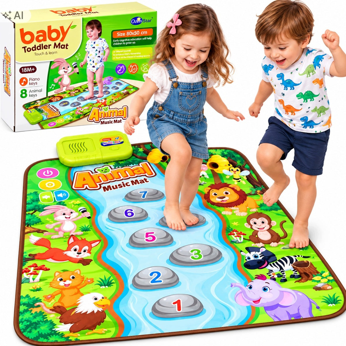 INTERACTIVE PLAY MAT FOR CHILDREN EDUCATIONAL MUSICAL AND MOVEMENT FUN