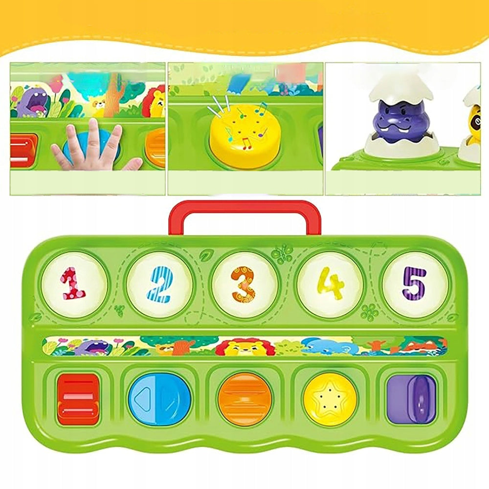 INTERACTIVE POP-UP TOY WITH SWITCH AND MUSIC Minimum kid's age 1