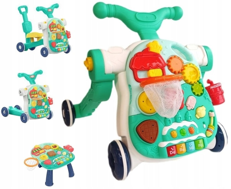 INTERACTIVE PUSHER 4in1 SCOOTER TABLE WITH MELODIES HBE08