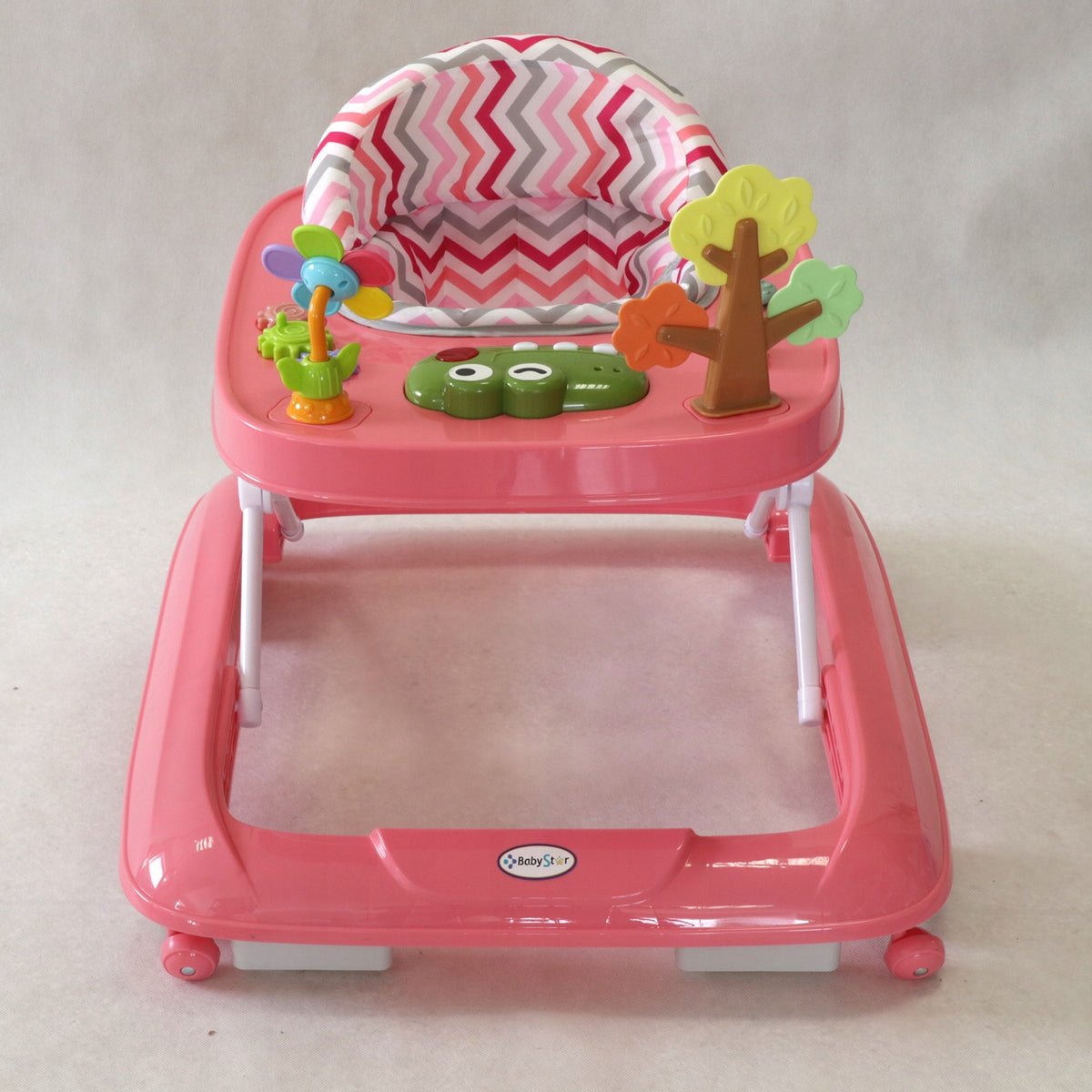 INTERACTIVE PUSHER WALKER 4 COLORS - Learning to walk - Adjustable Manufacturer code QB801 - różowy