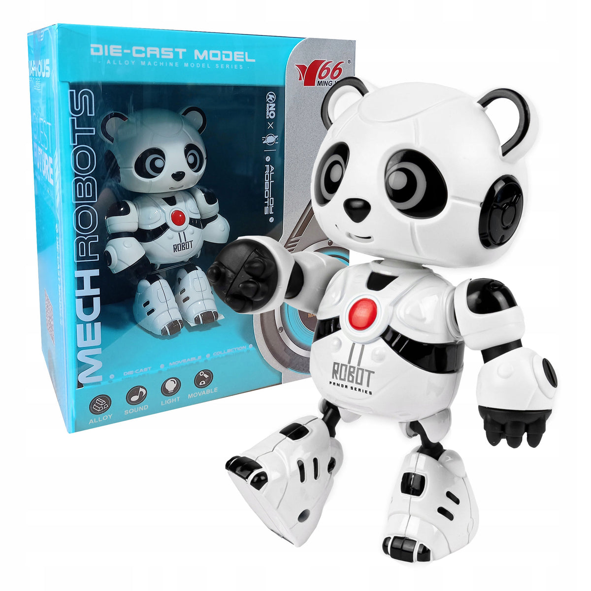 INTERACTIVE SINGING PANDA GAME LIGHTS UP +REPEATS ROBOT TOY FOR KIDS