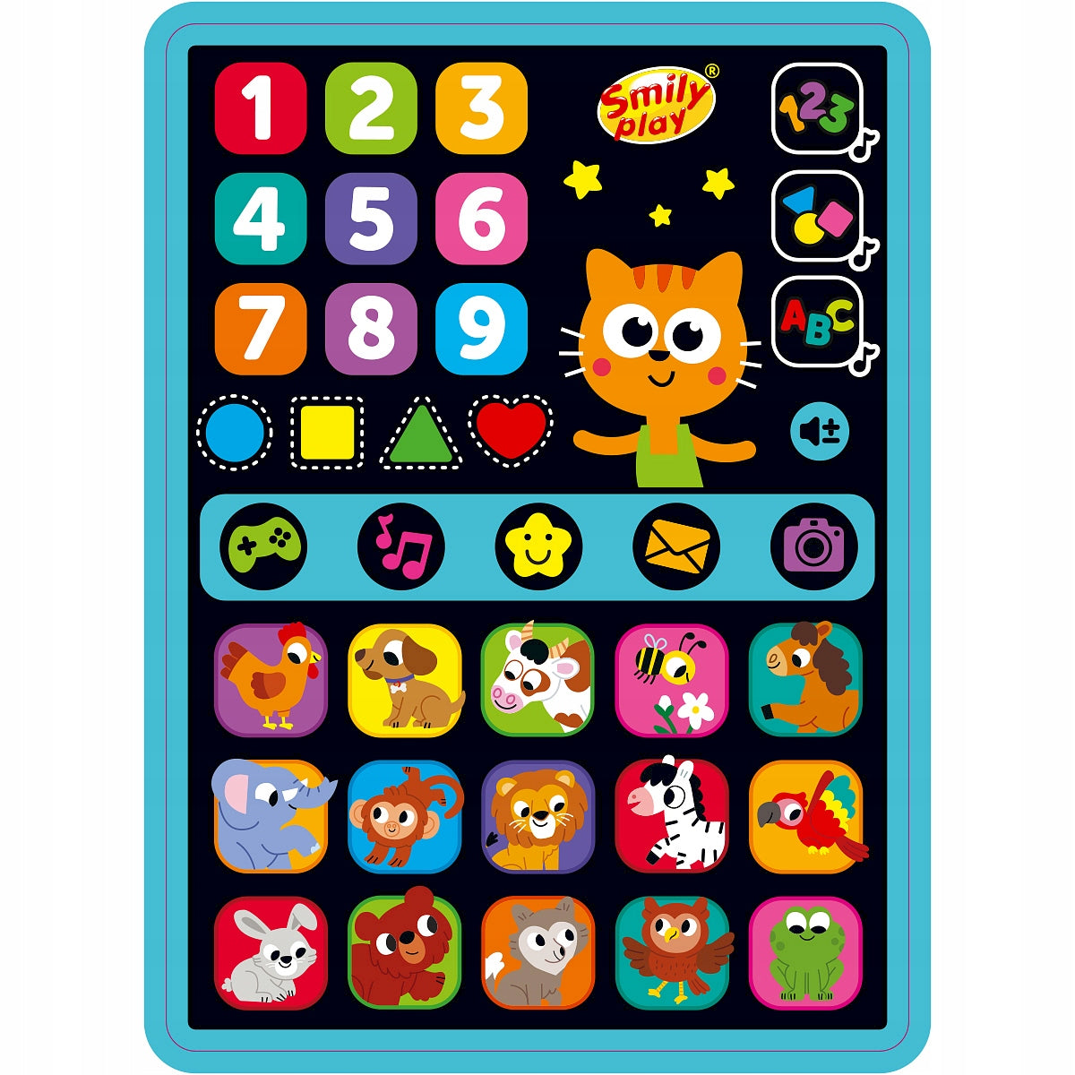 INTERACTIVE TABLET Smily Play Cat Ignacy Quiz Melodies for children from 2 years Manufacturer code 3443903781114