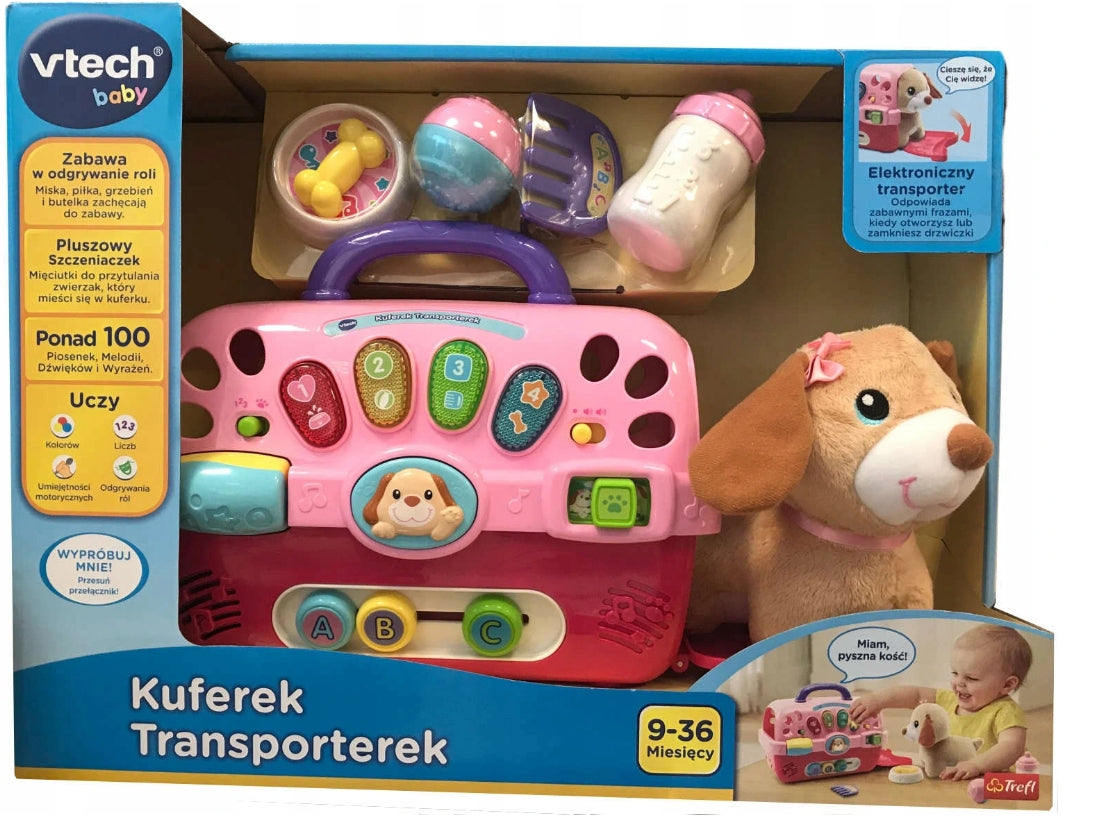 INTERACTIVE TRANSPORTER CASE TOY WITH DOG VTECH 2
