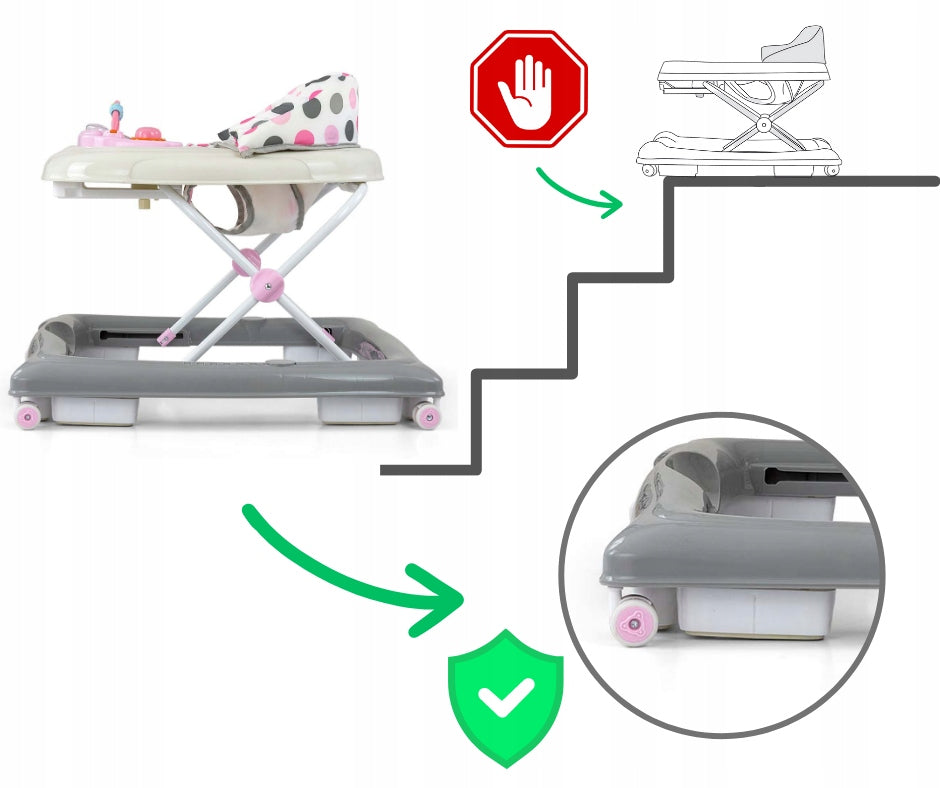 INTERACTIVE WALKER FOR CHILDREN PUSHER RIDER FOLDING SOUND Milly Mally Packaging status original