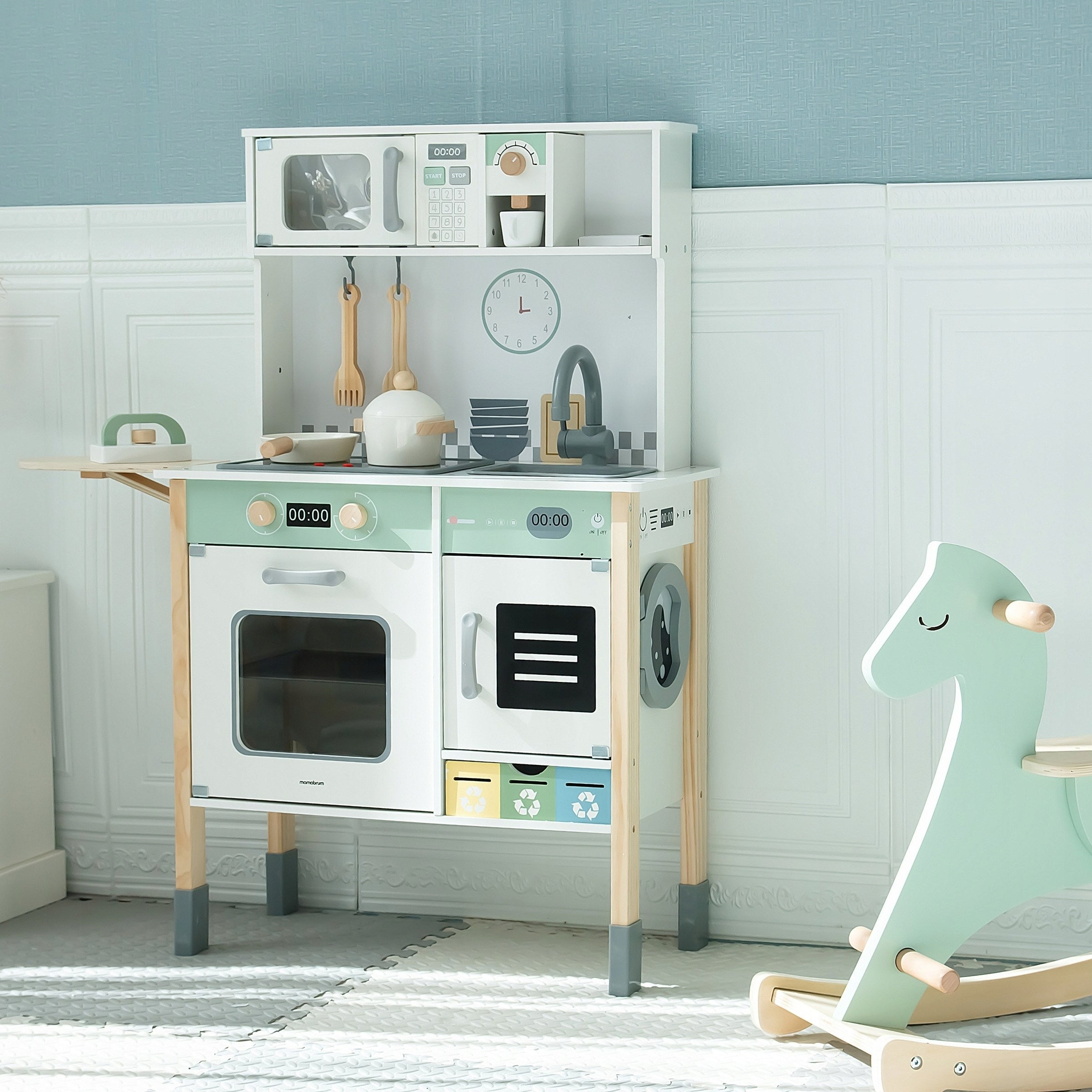 INTERACTIVE WOODEN KITCHEN with Washing Machine Dishwasher Chalkboard for Children EAN (GTIN) 5900168938670