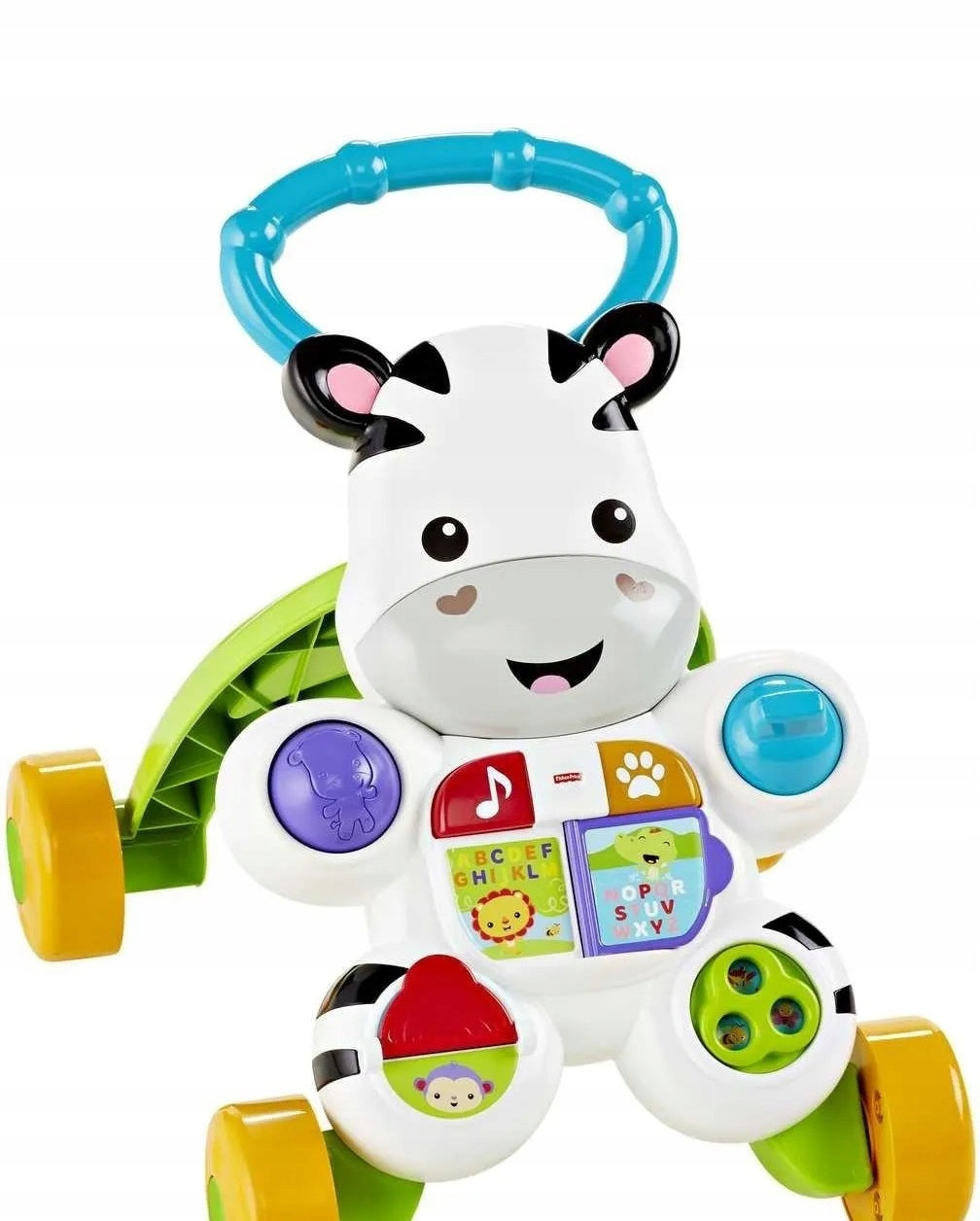 INTERACTIVE ZEBRA PUSHER WALKER FOR LEARNING TO WALK LIGHTS PLAY MUSIC Brand Fisher-Price