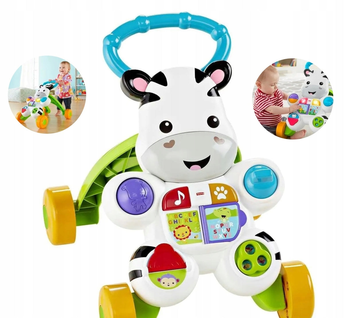 INTERACTIVE ZEBRA PUSHER WALKER FOR LEARNING TO WALK LIGHTS PLAY MUSIC Manufacturer code nauka chodzenia dla dzieciątka po raczkowaniu