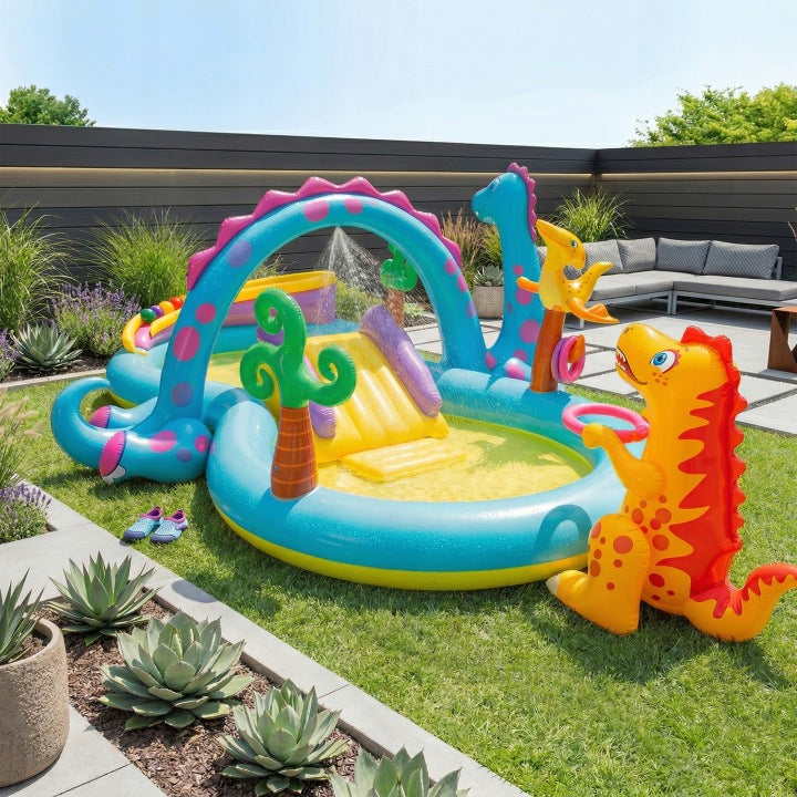 INTEX 57135 SWIMMING POOL INFLATABLE WATER PLAYGROUND FOR CHILDREN SLIDE HOLIDAY Volume 480 l