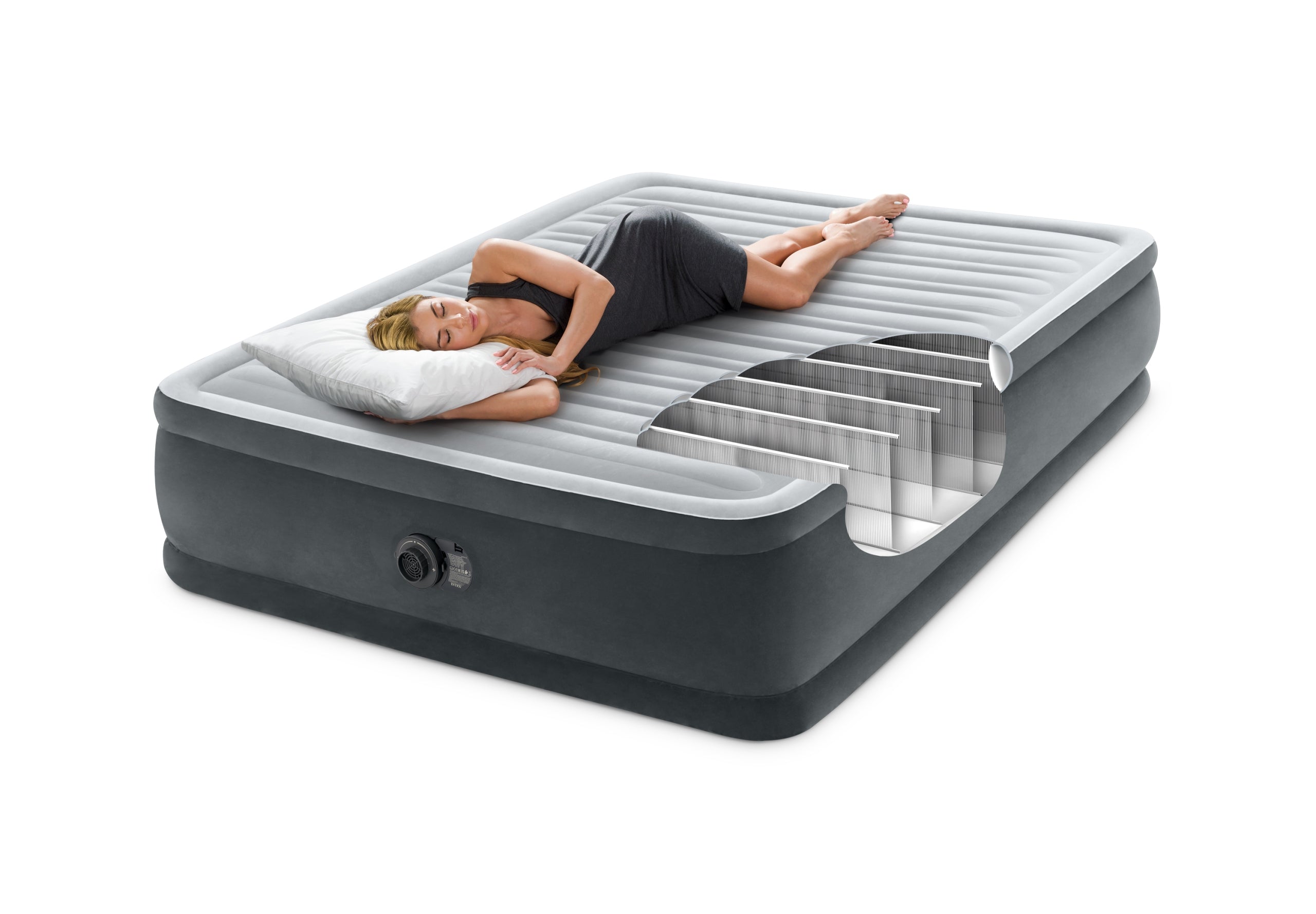 INTEX 64414ND INFLATABLE MATTRESS PUMP 152x203x46cm Packaging status original