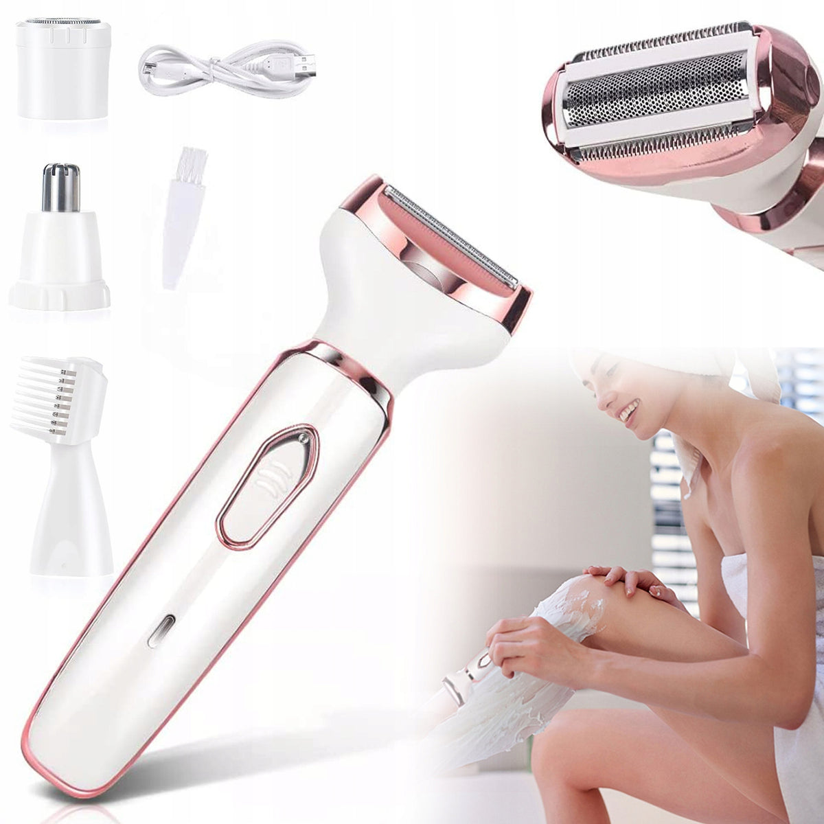 INTIMATE SHAVER FOR WOMEN, WOMEN'S SHAVER FOR BODY, ARMPITS, EYEBROWS AND NOSE
