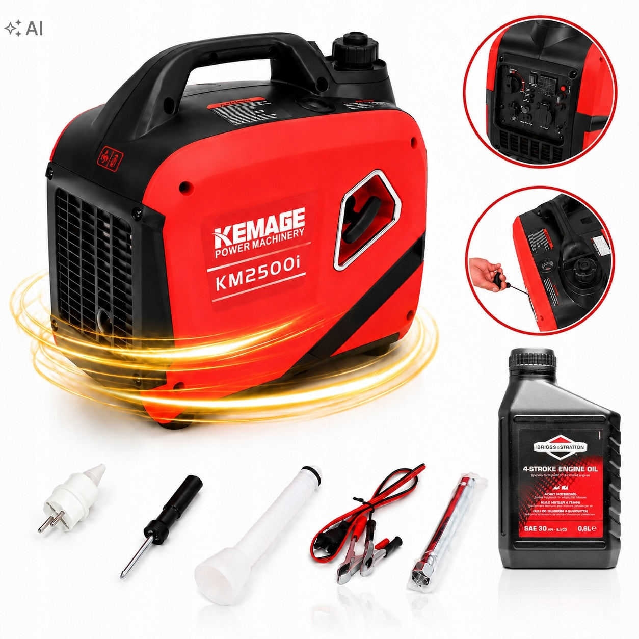 INVERTER GENERATOR SET 2,2kW KEMAGE GENERATOR Silent +OIL