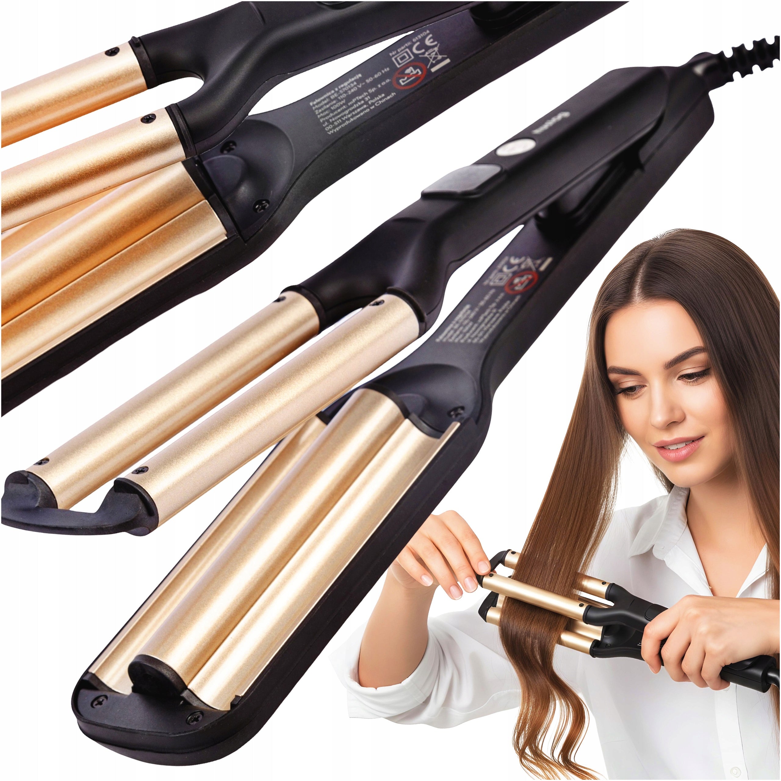 INVERTER HAIR CURLER STYLING MULTIFUNCTIONAL LED SCREEN 100W HUSLOG
