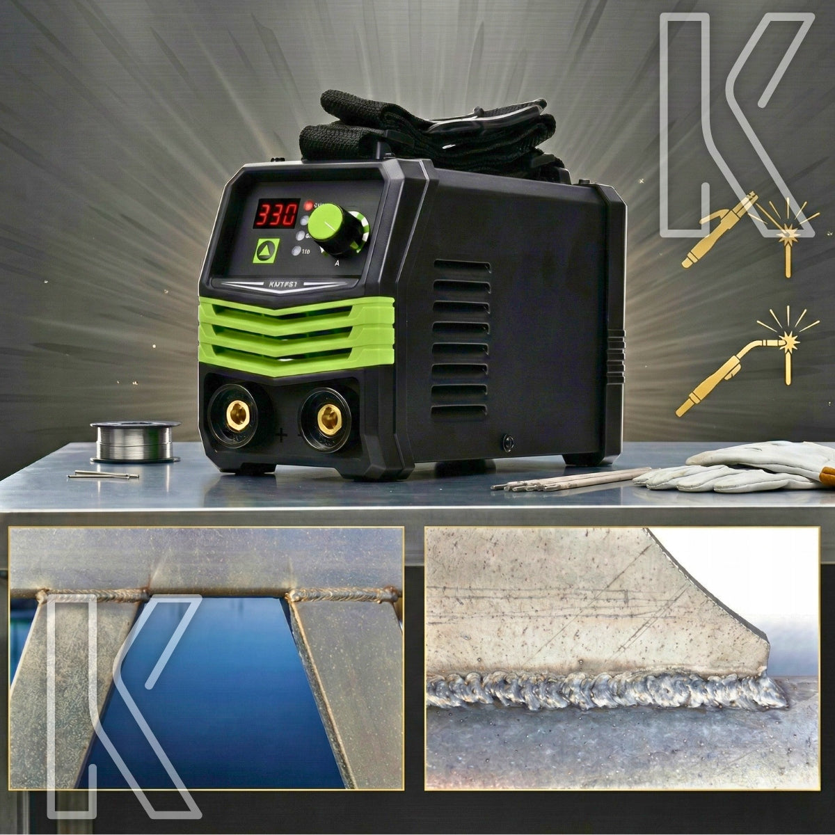 INVERTER WELDER 330A MMA TIG LIFT VRD 230V/50Hz SET + MASK STRONG Manufacturer code SPAWARKA INWERTEROWA ZESTAW MOCNA LEKKA