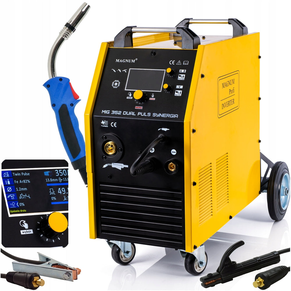 INVERTER WELDER MIGOMAT MAGNUM MIG MAG DUAL PULSE ALU SYNERGY 4x4 400V