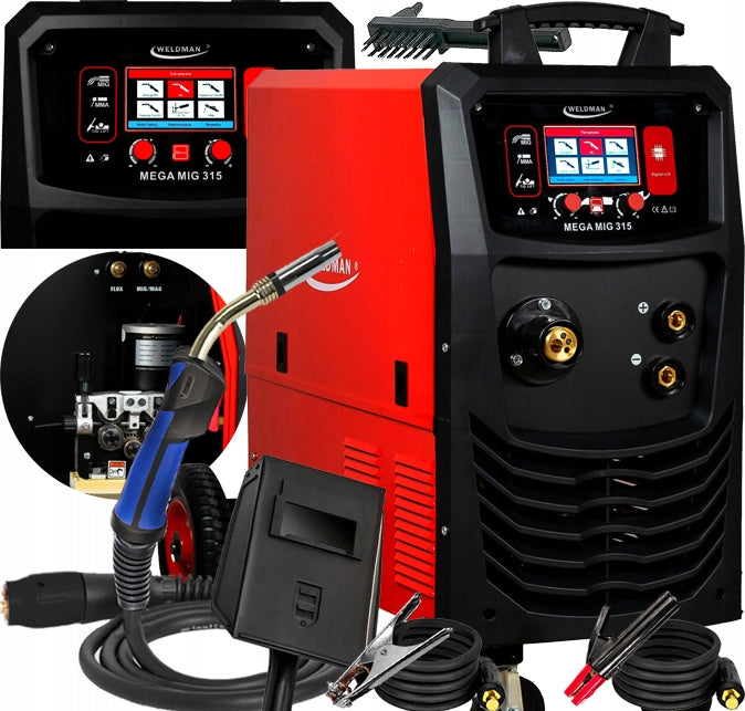 INVERTER WELDER MIGOMAT WELDMAN MEGA MIG 315 4x4 SYNERGY DUAL PULSE