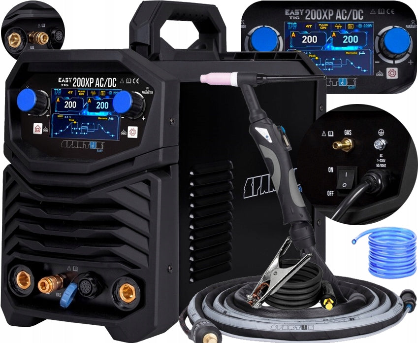 INVERTER WELDER TIG HF ALU SPARTUS 200 SP AC/DC 200A remote control