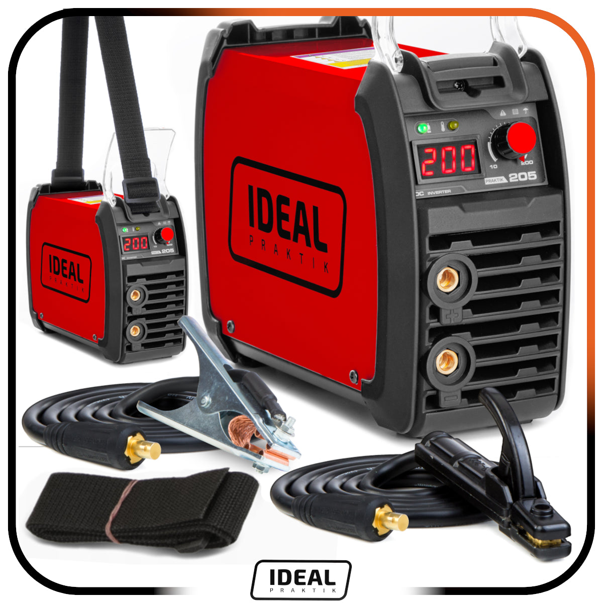 INVERTER WELDING MACHINE IDEAL PRAKTIK 205D DIGITAL MMA TIG DC 230V 200A IGBT Brand IDEAL