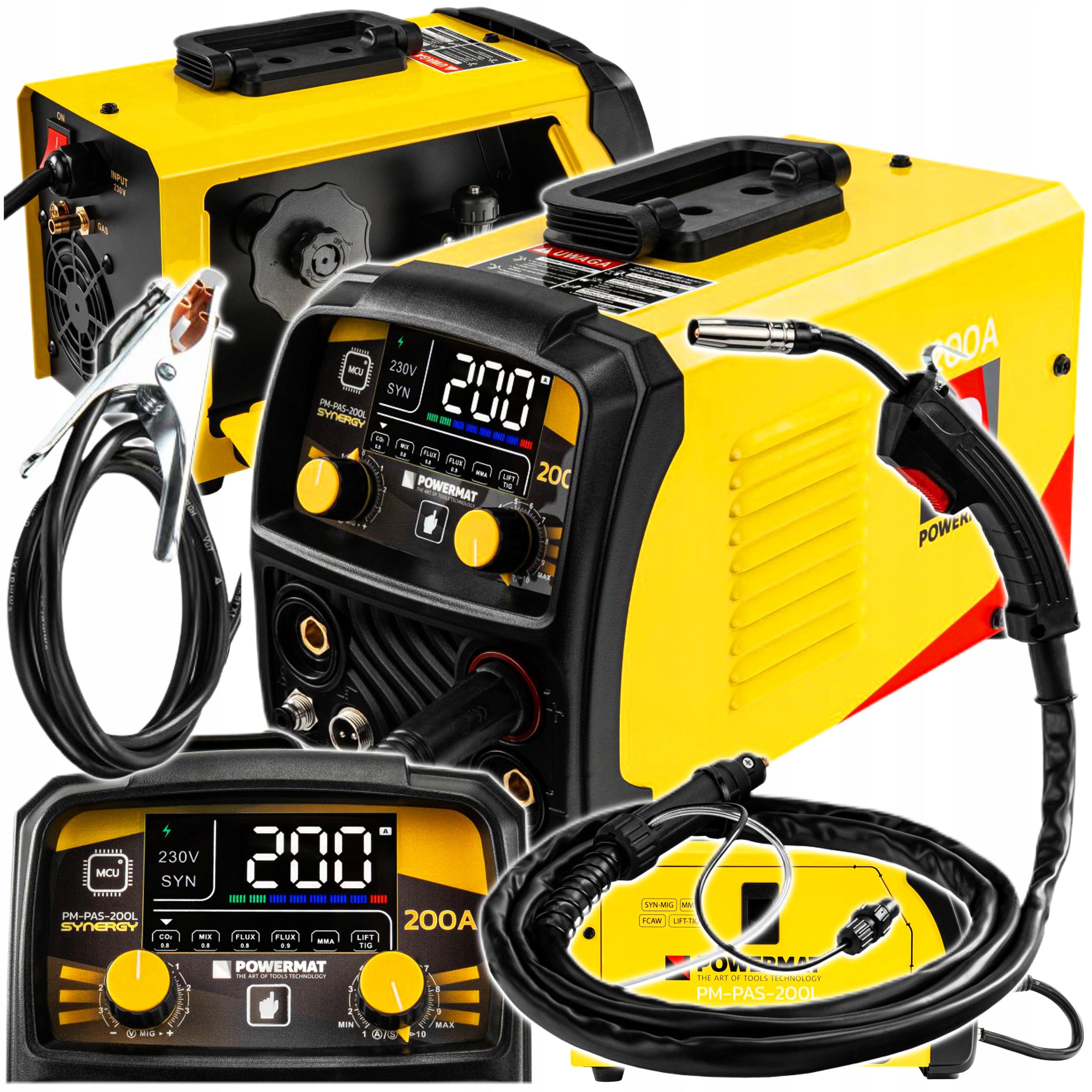INVERTER WELDING MACHINE MIGOMAT SEMI-AUTOMATIC 200A MIG MAG MMA TIG LIFT SYNERGY