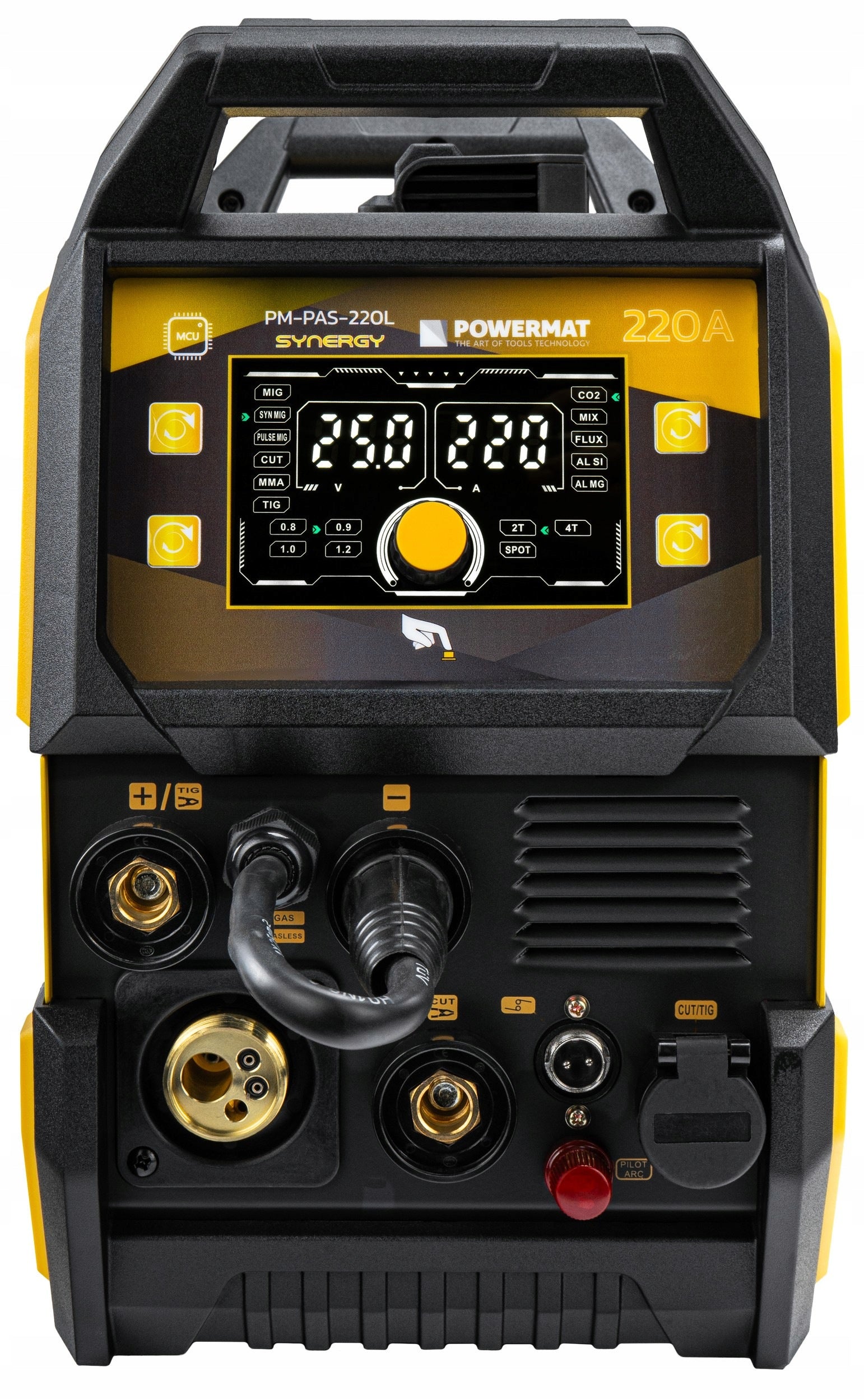 INVERTER WELDING MACHINE MIGOMAT SEMI-AUTOMATIC 5W1 220A PLASMA MIGMAG MMA TIG LIFT Brand Powermat