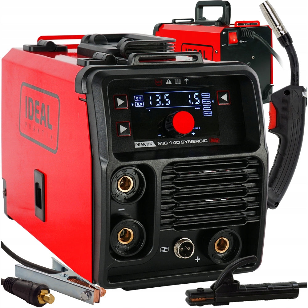 INVERTER WELDING MACHINE MIGOMAT SEMI-AUTOMATIC IDEAL PRAKTIK MIG 140 SYNERGIC LED Brand IDEAL