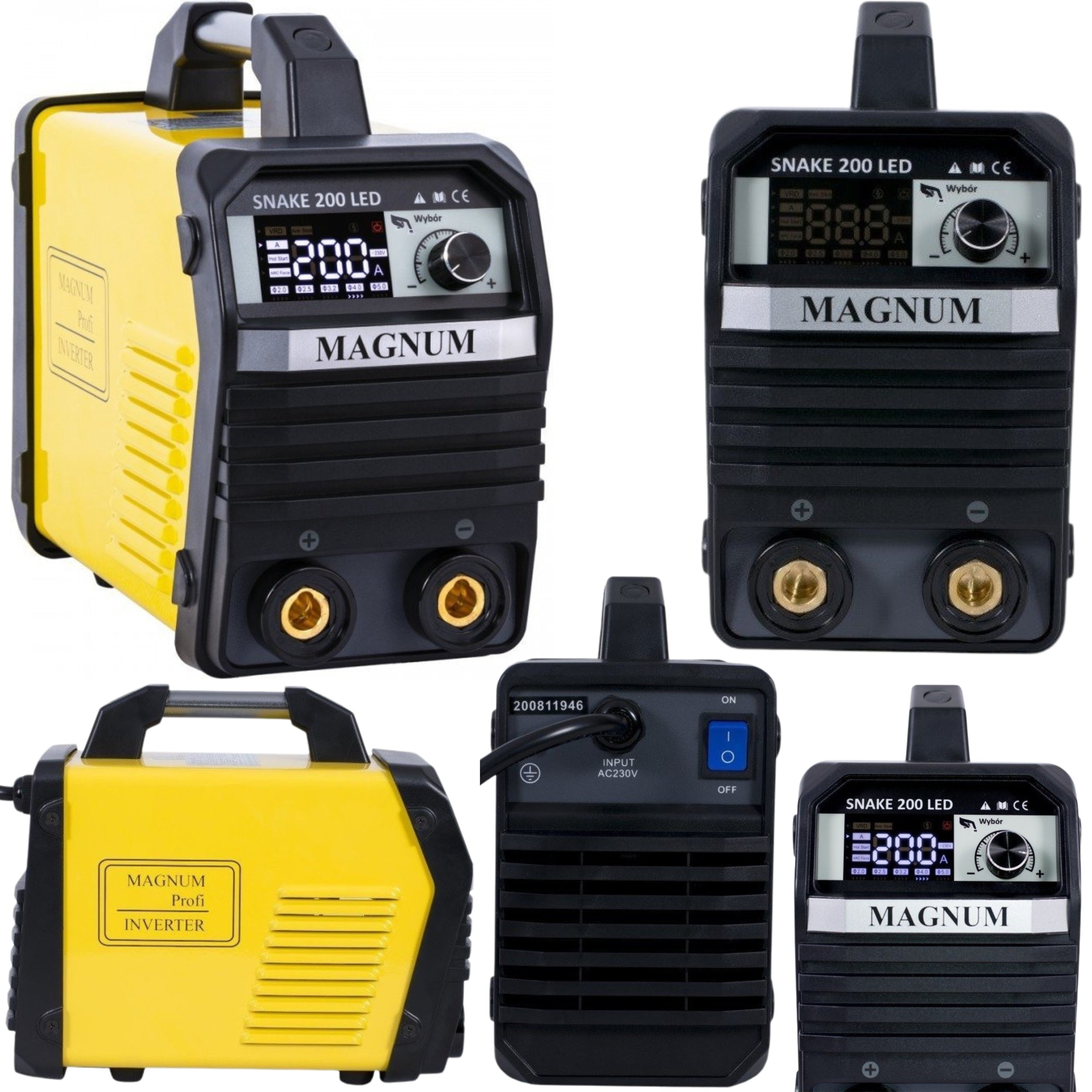 INVERTER WELDING MACHINE SNAKE 200LED 230V MAGNUM