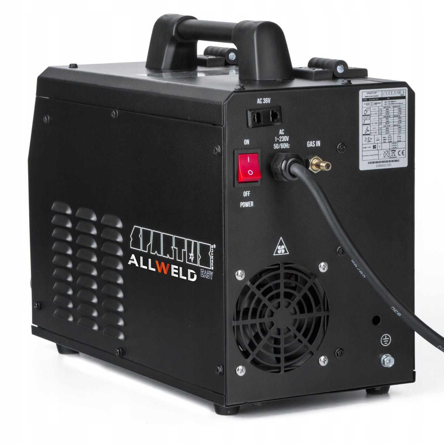 INVERTER WELDING MACHINE SPARTUS EASY MIG 200 MMA TIG 200A 230V IGBT SYNERGY Welding range 40–200 A